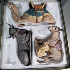 LENOX Bone China 3 Pc. Renaissance Nativity Animal Set Collection Original Box.